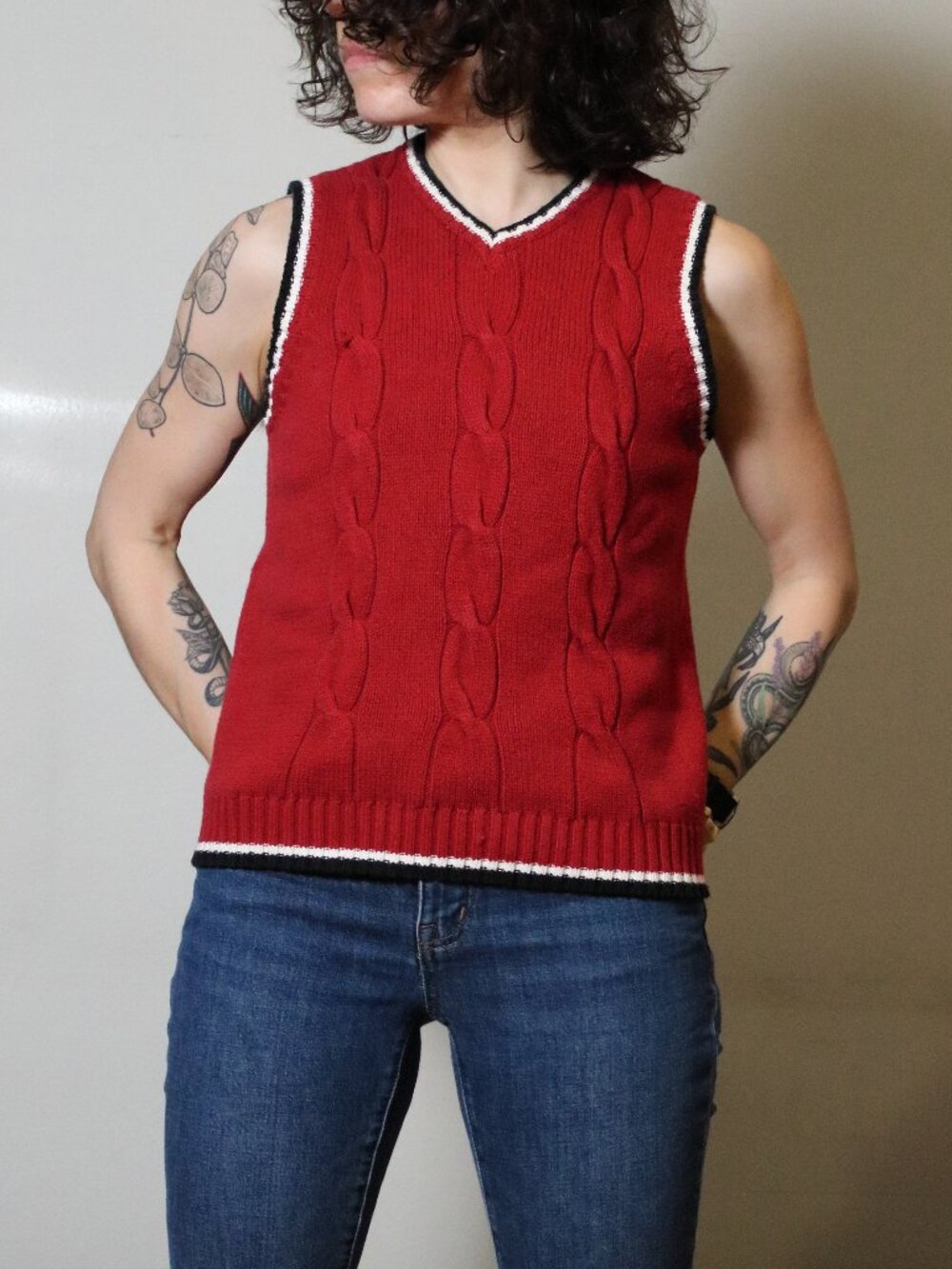 Children's Place Orange Sweater Vest 10/12 (L)